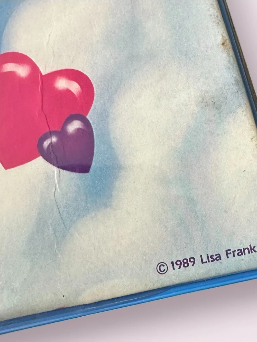 Vintage 1989 Lisa Frank Rainbow Unicorn Hearts Trapper Keeper Binder RARE